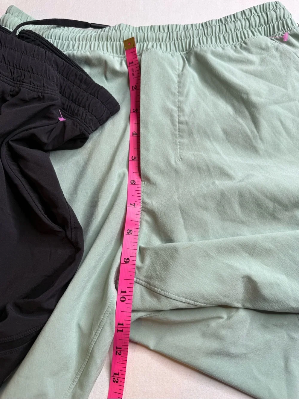 lululemon athletica Women's Run Shorts in Mint and Black